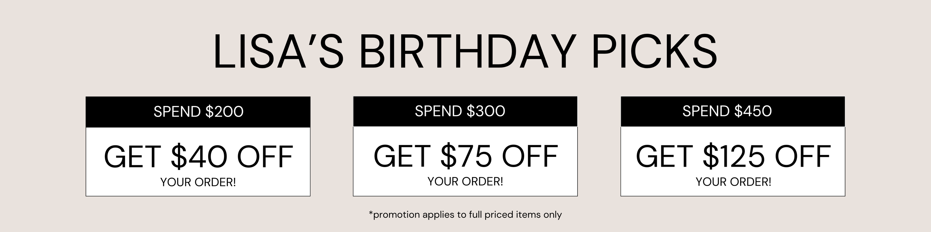 Lisa's Birthday Picks