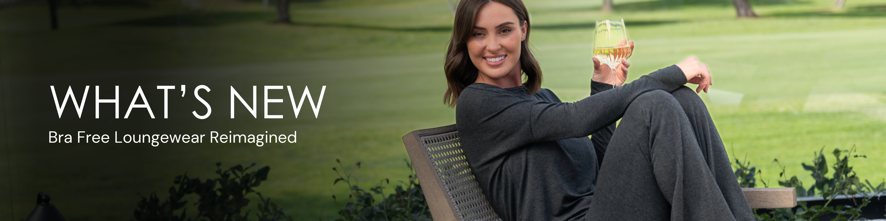 Woman in JJwinks poppy colored bra free Frill Seeker top at the front door