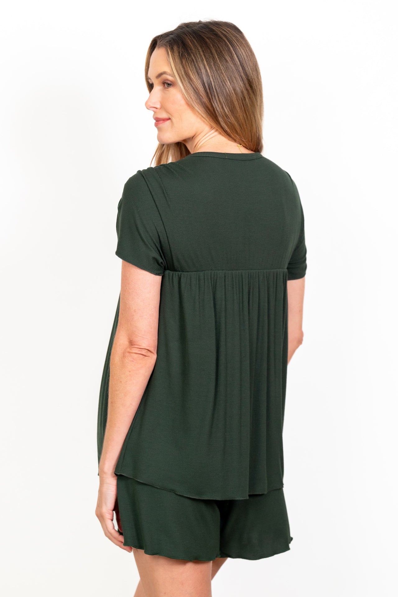 Evergreen Rib Tee Set