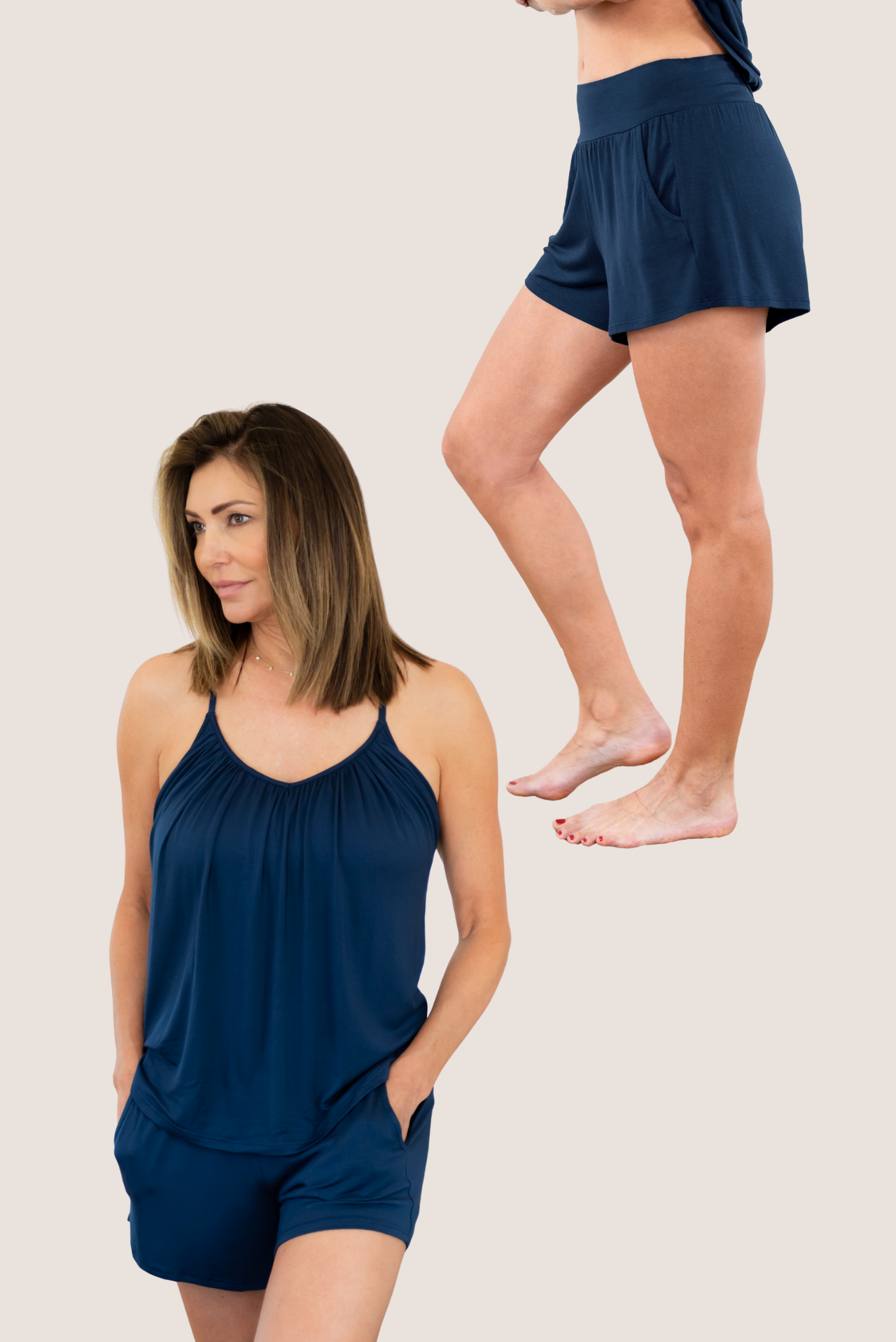 Navy Shorts Set