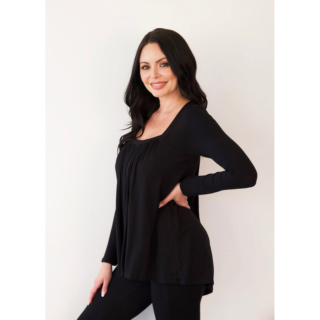 JJwinks Women's Slumber Party Top - Lounge Cami With Built-in Shelf, Spaghetti Straps, Black, X-Large